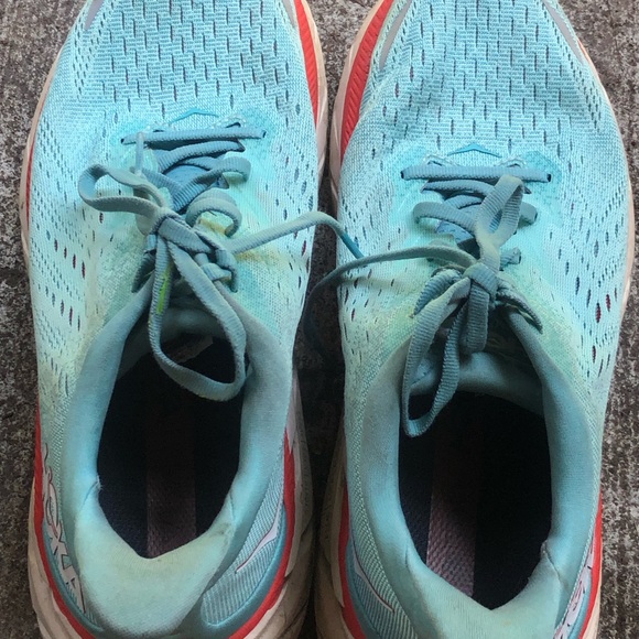 Hoka One One Clifton 8 Women’s Teal Blue FE1221C W Wide Running Sneakers 9D - Picture 7 of 14